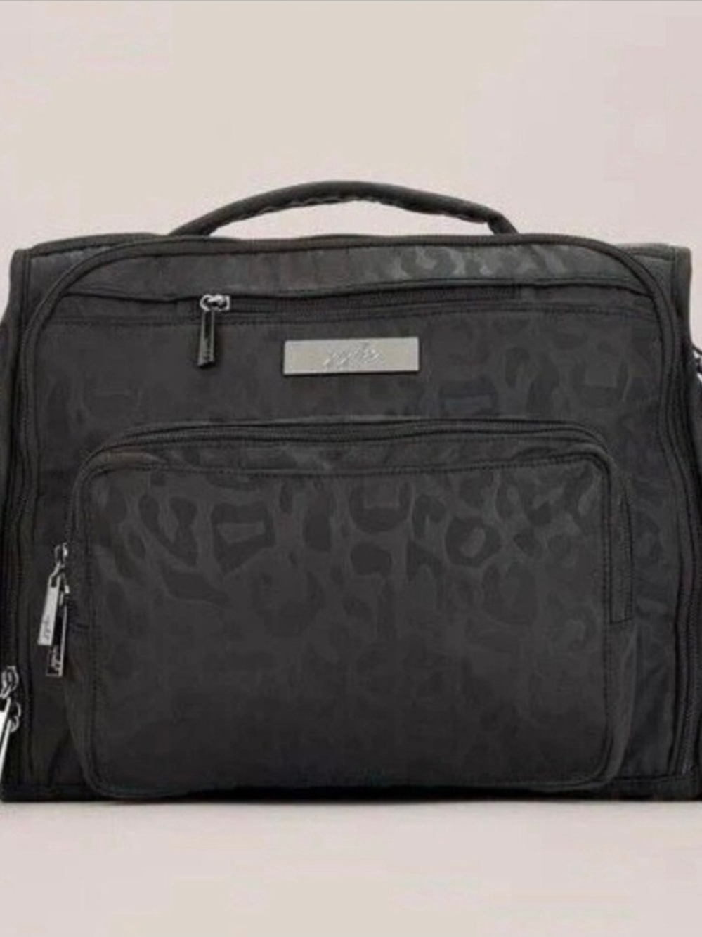 Jujube Ju Ju Be Bff Black Diaper Bag Backpack Shoulder Crossbody with Leopard